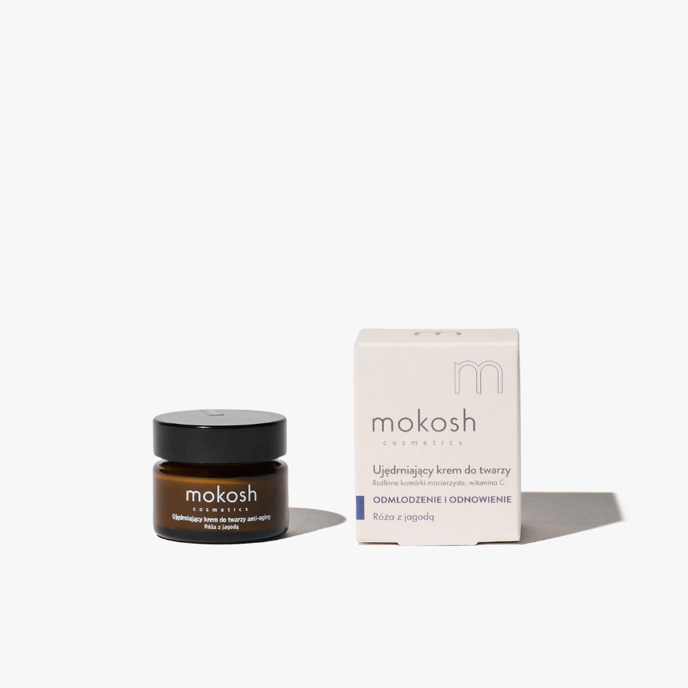 Ujędrniający krem do twarzy anti-aging Róża z jagodą 15 ml