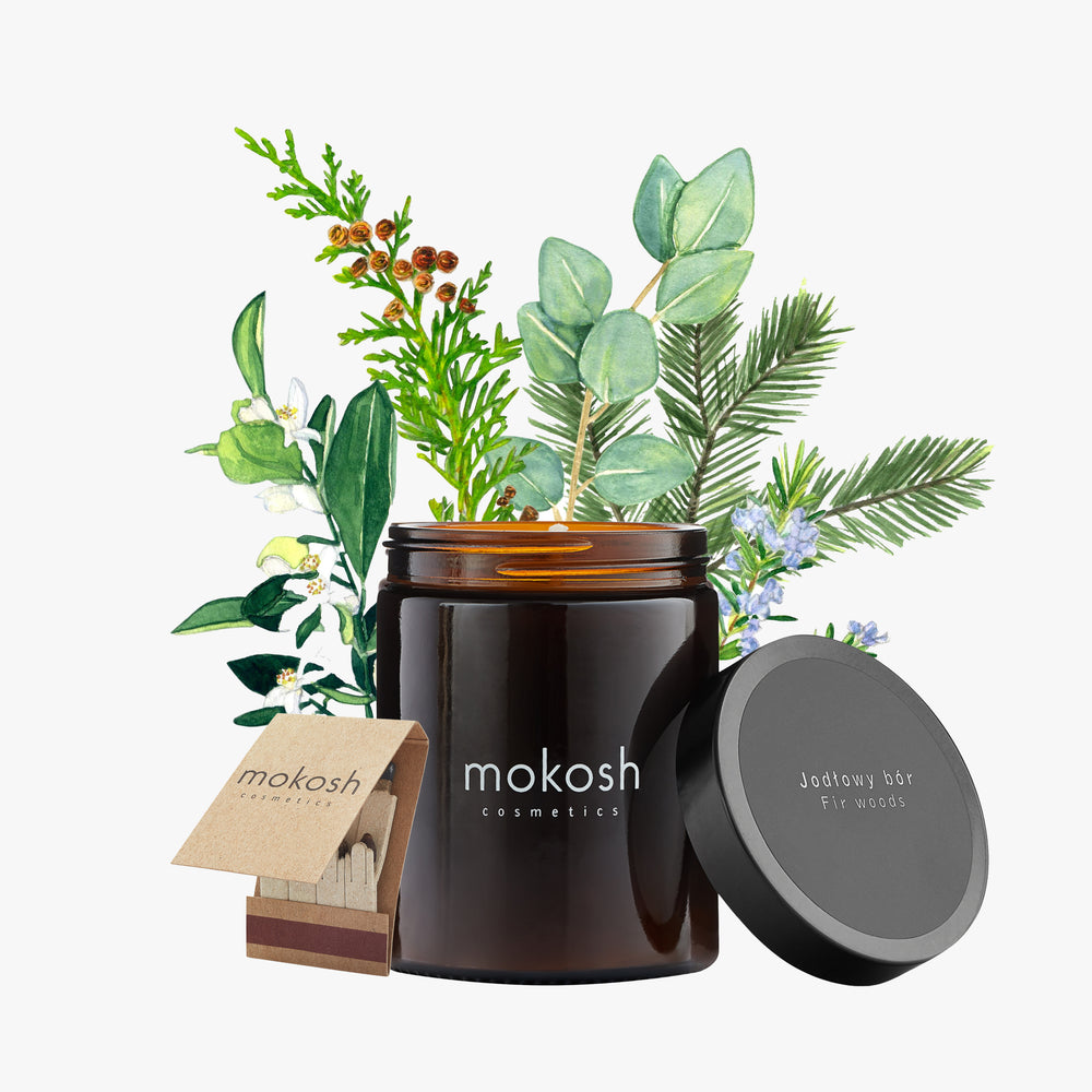 Roślinna świeca sojowa Jodłowy bór 180 ml | 140 g