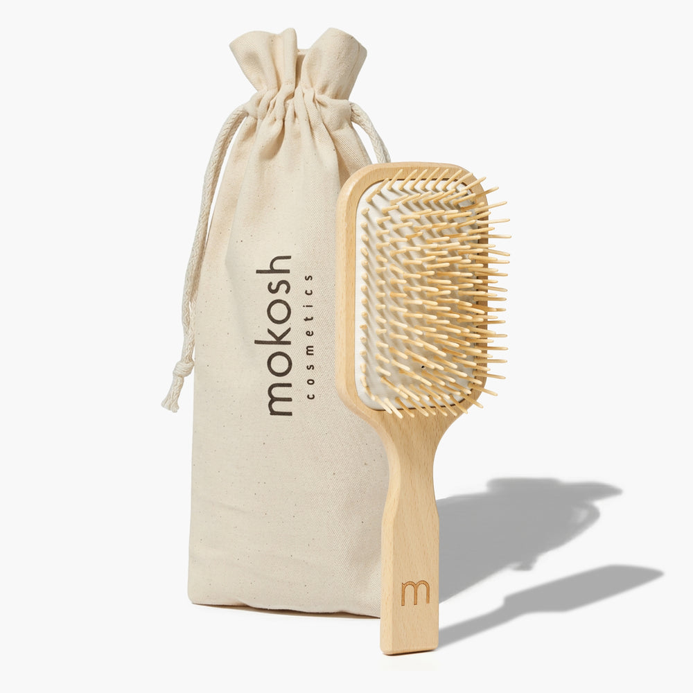 Szczotka do włosów z naturalnego drewna bukowego - duża